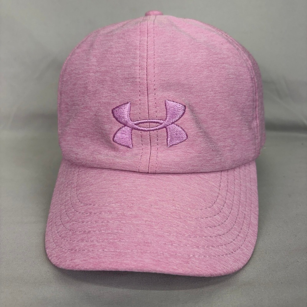 Under Armour Hat Baseball Cap Women OS Pink Heathered Adjustable Strap
